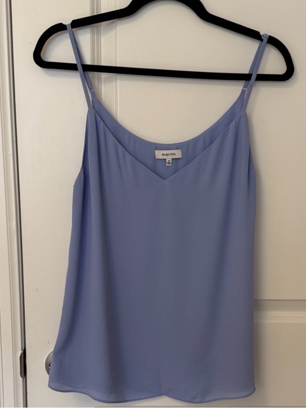 Babaton V-Neck Cami Tank Top Periwinkle Blue Size Medium
